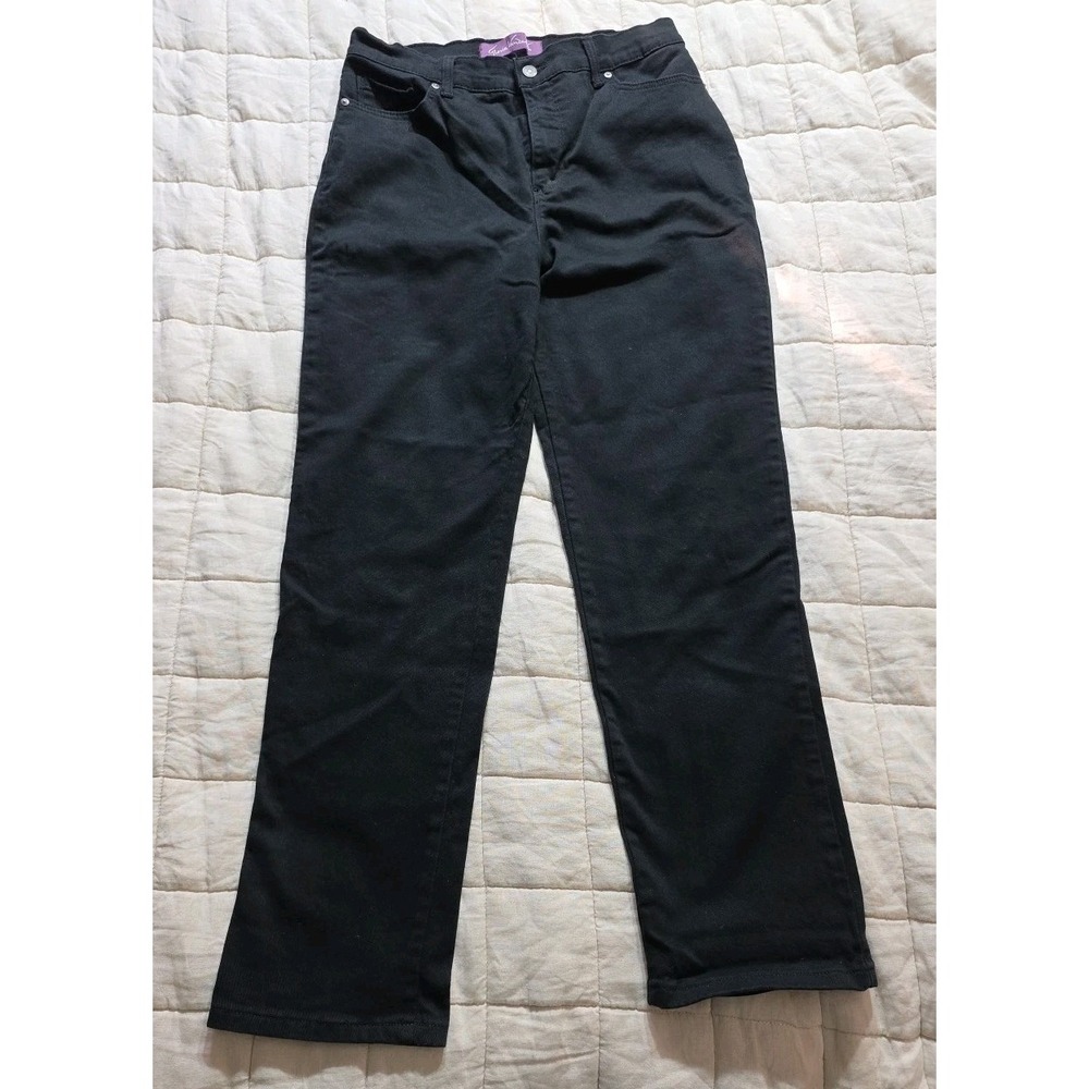 Gloria Vanderbilt Amanda BLACK Womens Size 12 Jeans Straight Leg